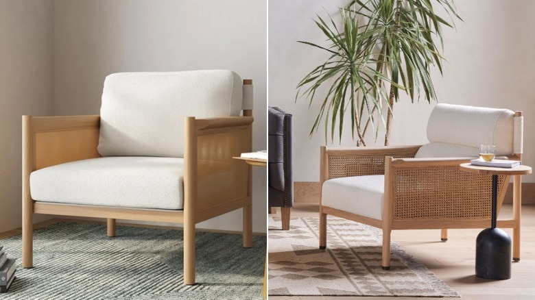 Walmart chair on left and West Elm chair on right