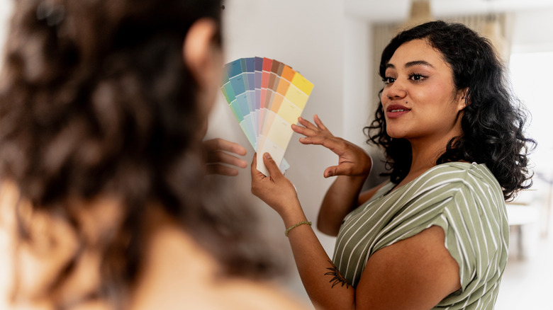 Couple with paint swatches