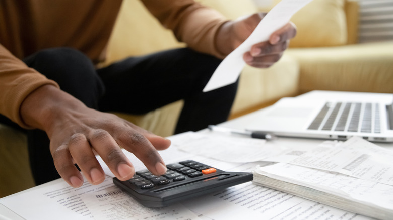 Calculator and papers