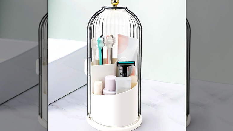 QIYVLOS Toothbrush Holder with Sliding Lid