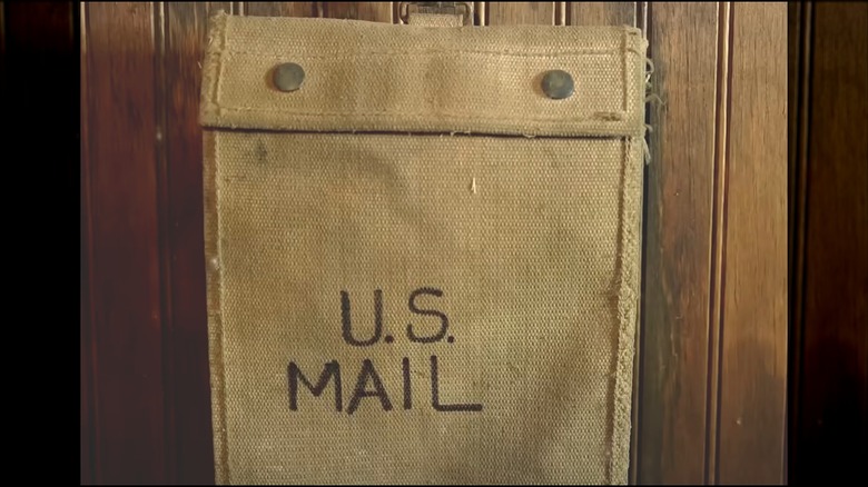 Vintage haversack with U.S. Mail text on the front