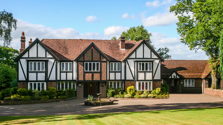 Exterior of English Tudor home