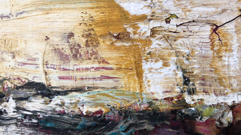 Cracked texture of painting