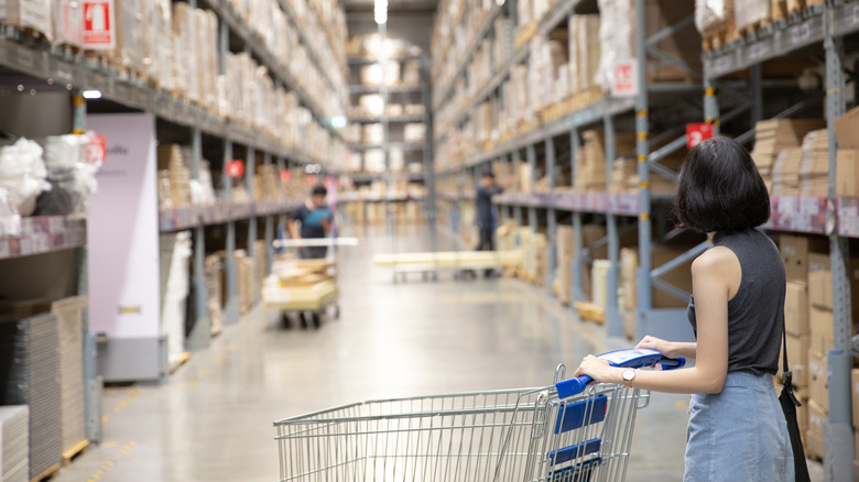 person shopping at IKEA