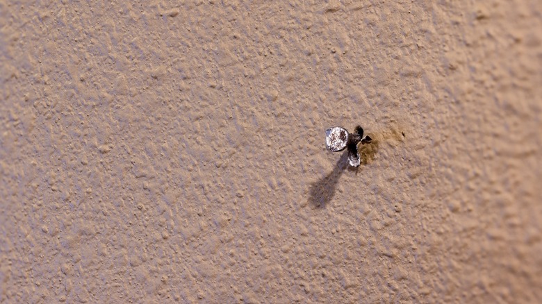 Nail hole in wall