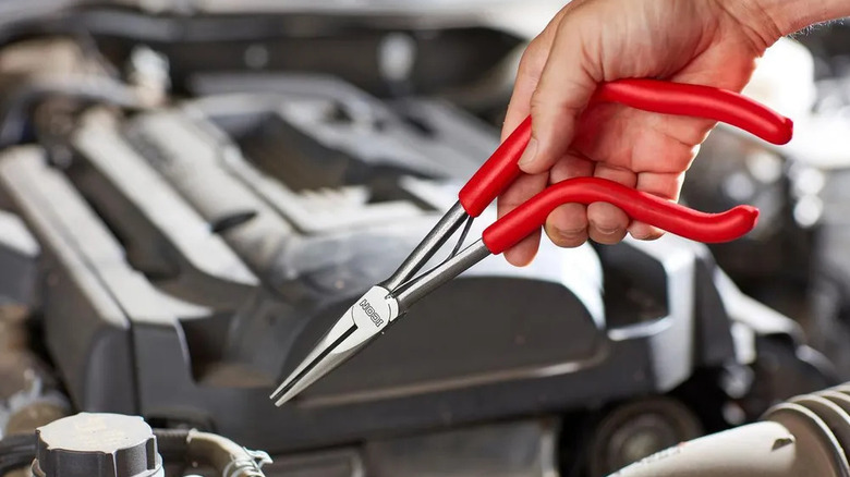 Icon long-reach pistol-grip needle nose pliers