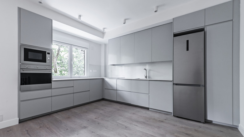 stark grey kitchen cabinets