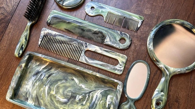 Vintage Bakelite vanity set