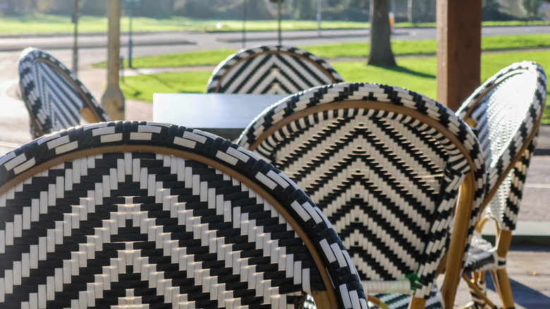 Chevron patio chairs