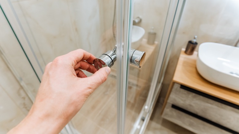 sliding shower door