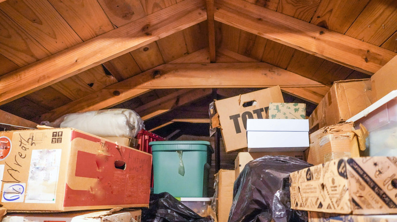 Attic full of boxes