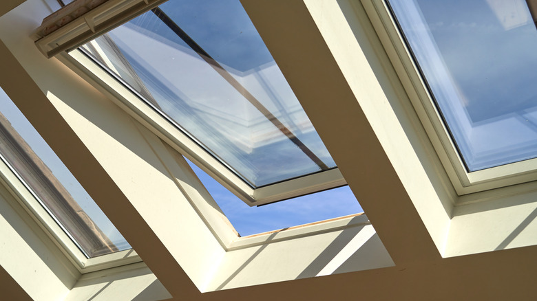 Windows in an attic
