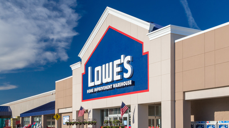 lowes storefront with blue sky