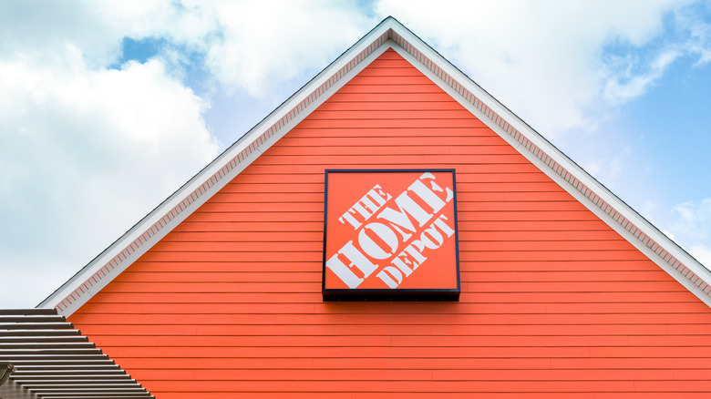 home depot sign on roof 