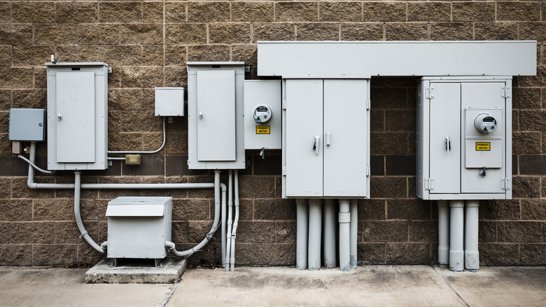 Electrical equipment on exterior wall