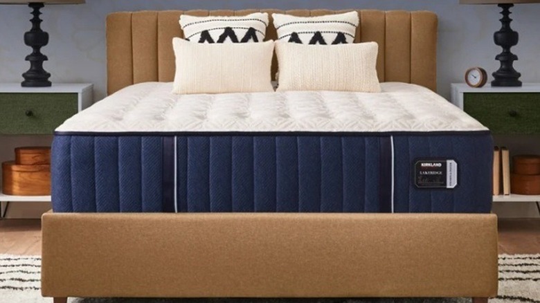 A Costco Kirkland mattress in a bedroom