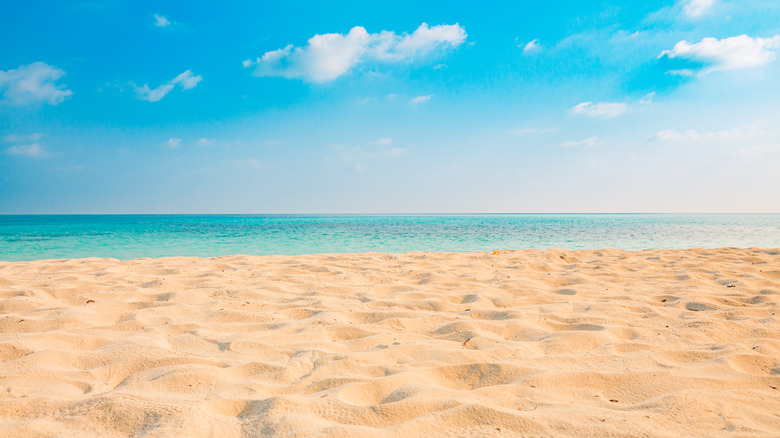 View from a sandy beach