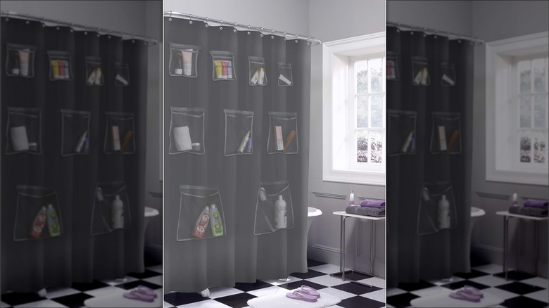 pocket shower curtain