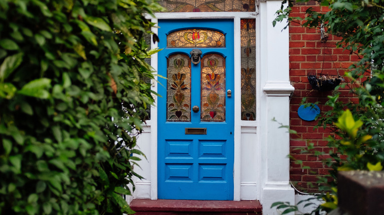 An antique home front door