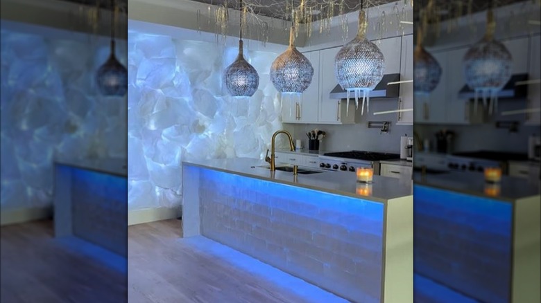 Kitchen turned into winter wonderland with ice and glacier walls