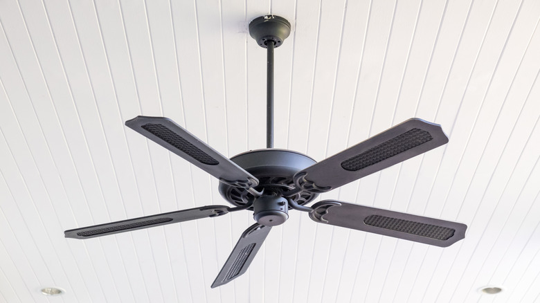 black ceiling fan