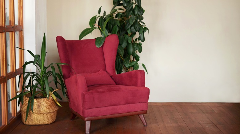 magenta chair interior