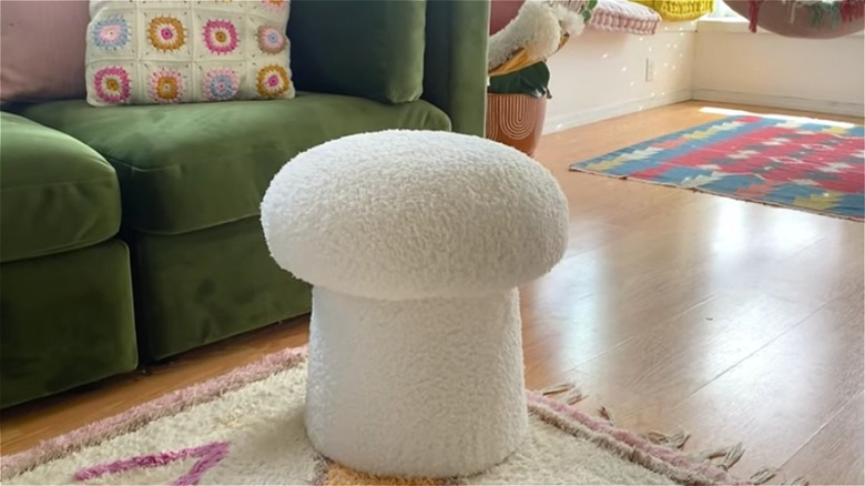 DIY storage mushroom ottoman