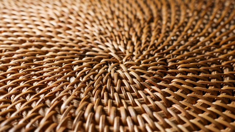 closeup of rattan