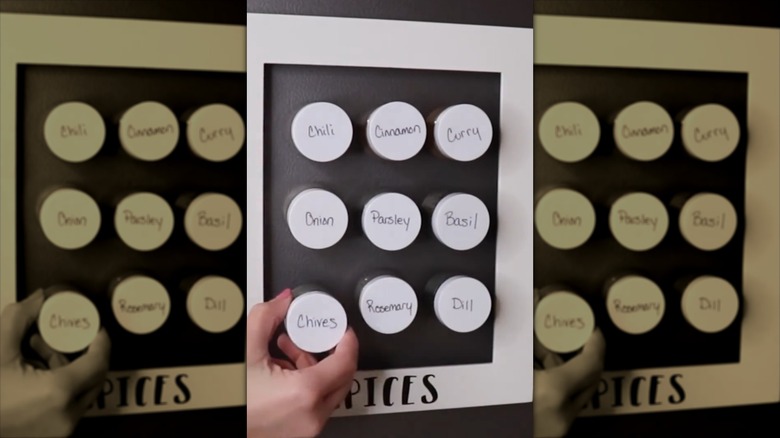 Fridge-front spice storage hack