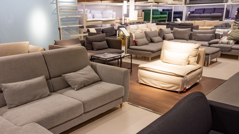 Sofas in store