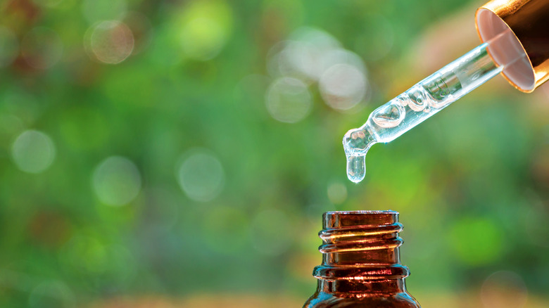 Essential oil bottle with dropper
