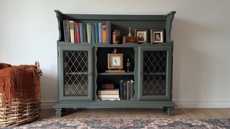 Bookshelf DIY from a flipped hutch