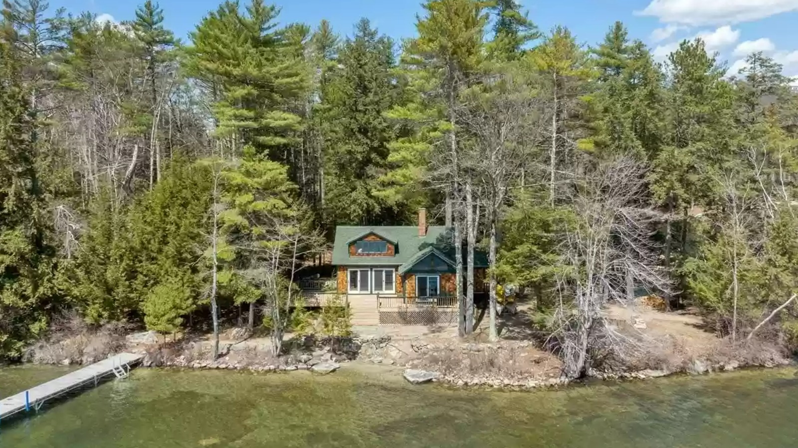 Look Inside A New Hampshire Cabin With Its Own Private Island