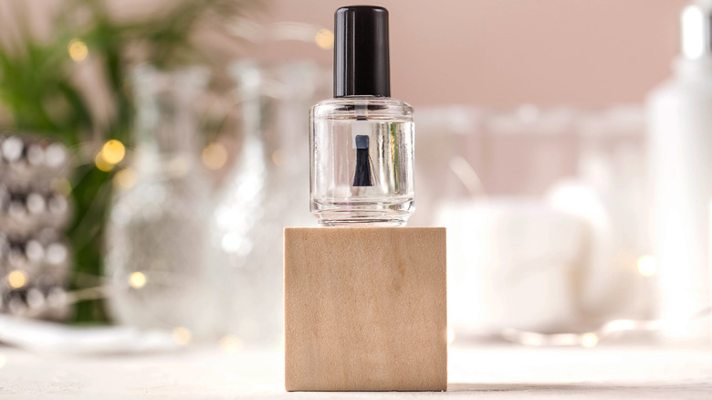 bottle of clear nail polish