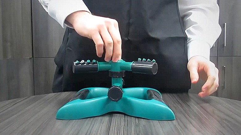 Joeys Garden rotating arm sprinkler