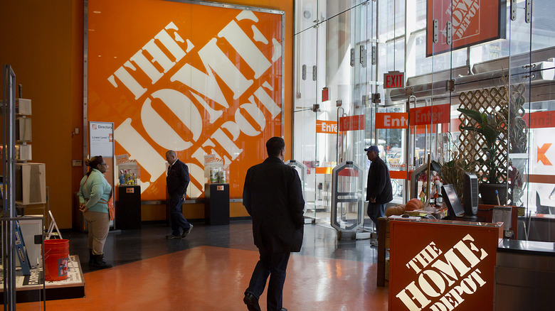 customers inside home depot