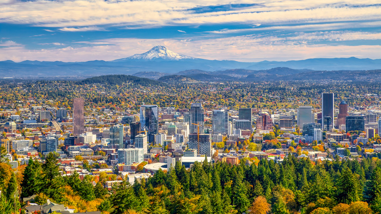 Aerial view of Portland, Oregon