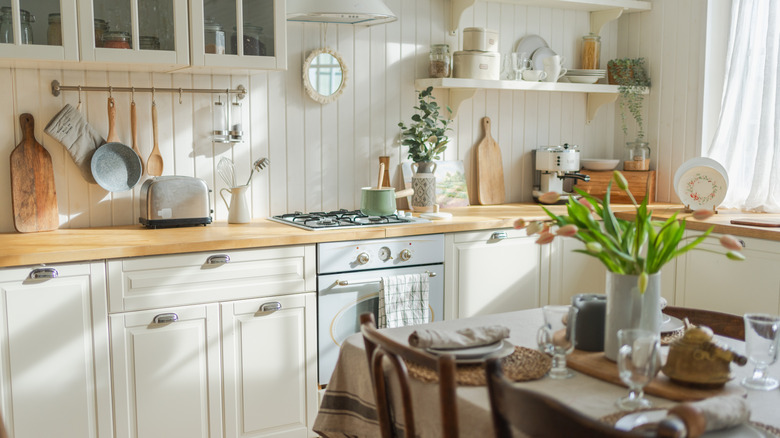 A neutral but modern Scandinavian style kitchen