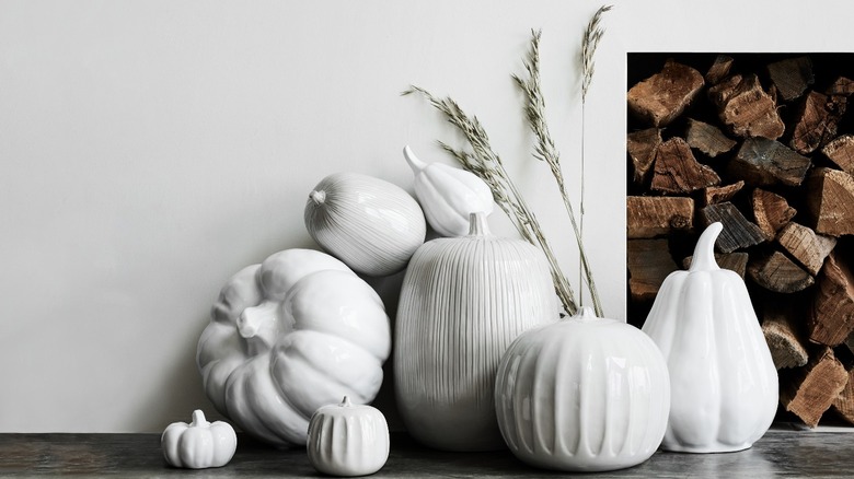 Crate & Barrel fall pumpkin decor