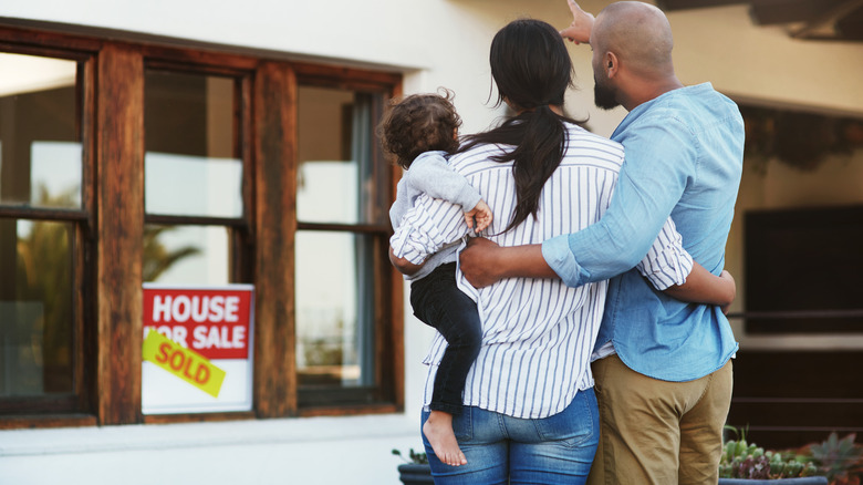 Young family purchased new home