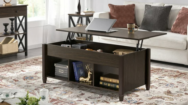 Alden dark wood coffee table 