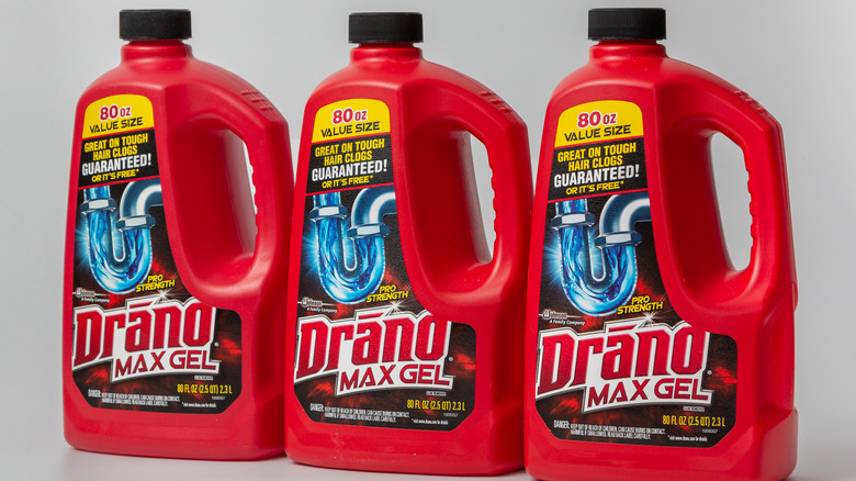 Bottles of Drano 