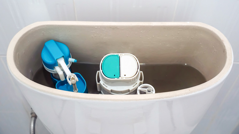Top of toilet tank
