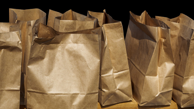 group of paper sacks