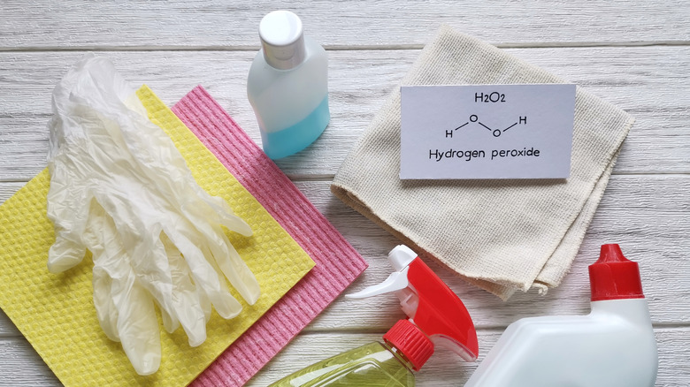 Hydrogen peroxide cleaning supplies