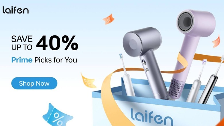 Image showing Laifen's Prime Day deals on toothbrushes and hair dryers are 40% off