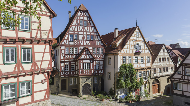 Historic medieval timber-framed buildings in Germany