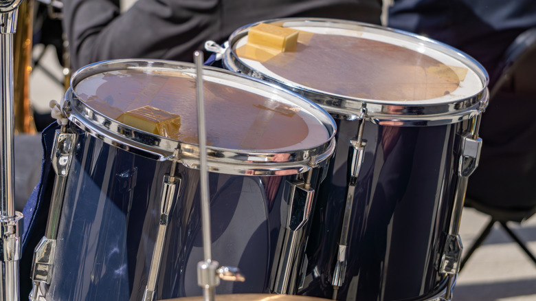 Two drums in a drum kit