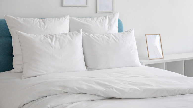 Bed with white linens