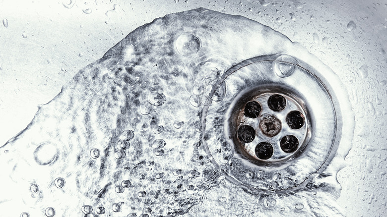 Water going down kitchen drain